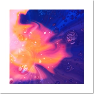 Abstract Bubbly Mixed Colors Art Posters and Art